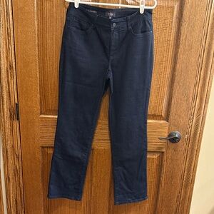 NYDJ Marilyn Cool Embrace  Navy  Denim Straight Leg Jeans 10P